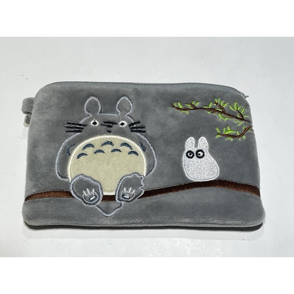 BUNJANG Totoro Coin Purse Pouch MakeUp Bag 8" New Without Tags Gray